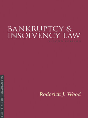 cover image of Bankruptcy and Insolvency Law